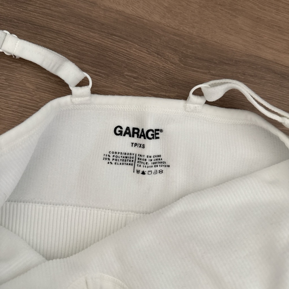 Garage White Ribbed Top - Picture 4 of 4